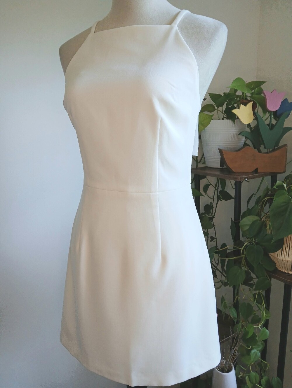 New With Tags-French Connection-White-Spaghetti Strap Dress-Size 6